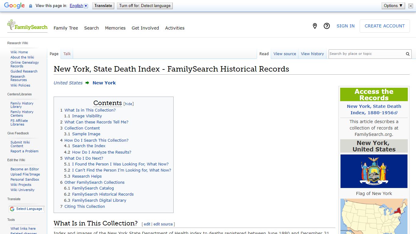 New York, State Death Index - FamilySearch Historical Records